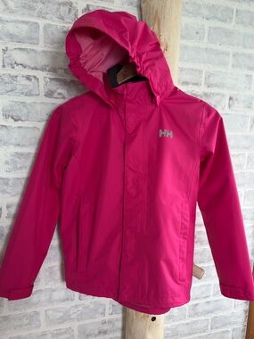 Helly Hansen Kids/Womens Pink Waterproof Hooded Jacket